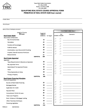 Tx Estate Principles  Form