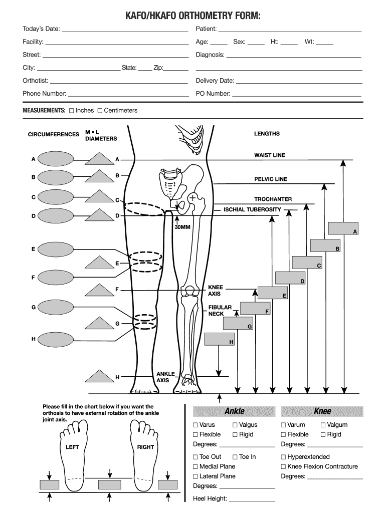 KAFOHKAFO ORTHOMETRY FORM Delphi Ortho