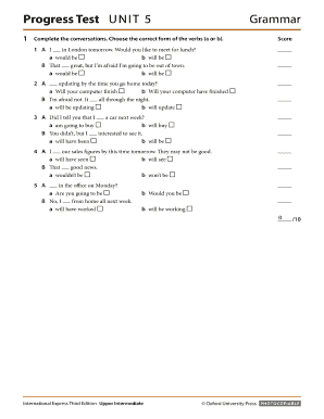 Solutions Third Edition Unit 5 Progress Test B Answers  Form