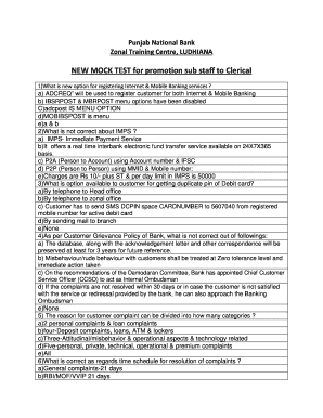 Sub Staff to Clerk Promotion  Form