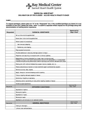 Privilege Form for Ot Technician