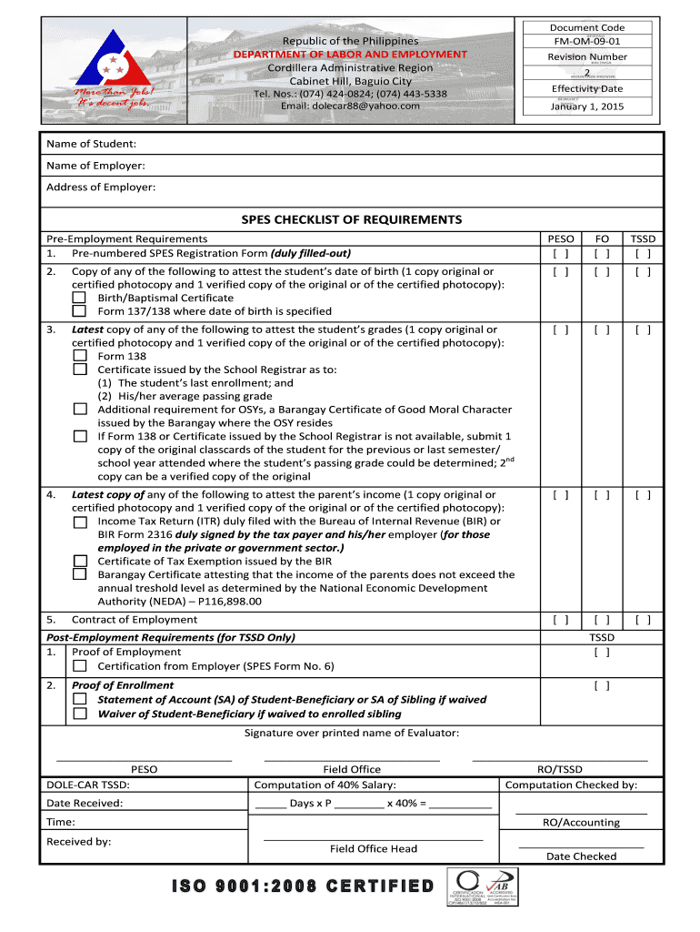 Spes Dole11 Portal Org  Form