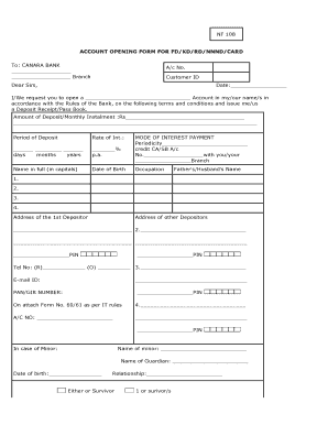 Canara Bank Fd Form