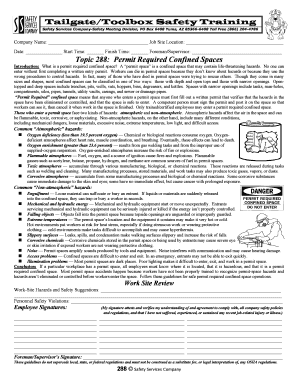 TailgateToolbox Safety Training Grosslight Insurance  Form