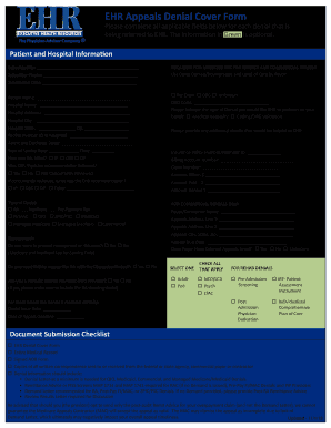  Ehr Denial Form 2013-2024