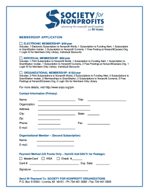 Nonprofit Membership Form