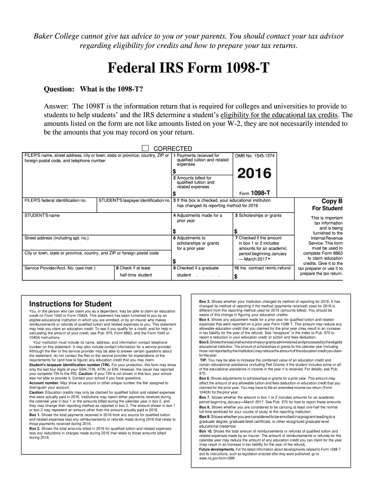  Baker 1098 T 2016-2024