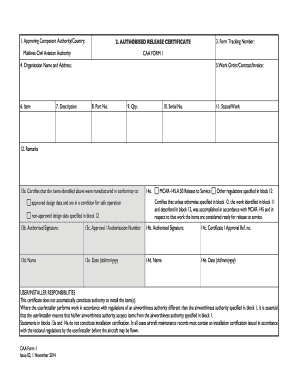 Caa Forms Download