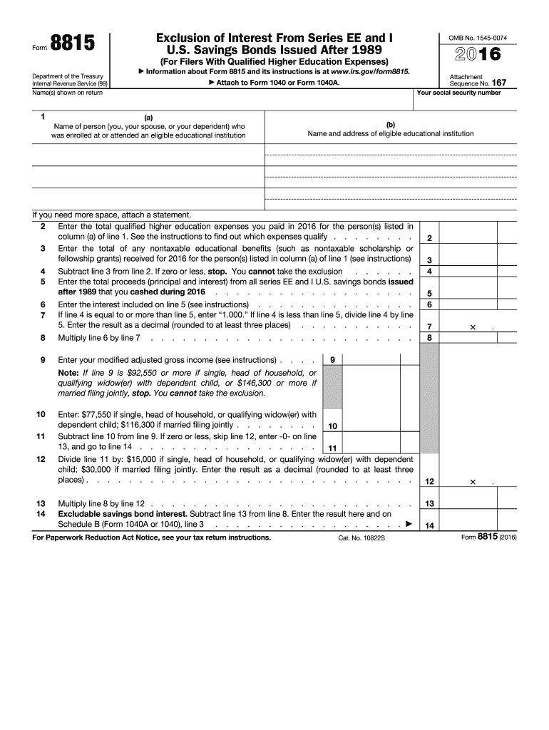  Individual  Series EEE Savings Bonds Tax Considerations 2016