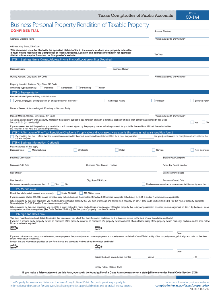  Texas Form 50 144 Fillable 2016