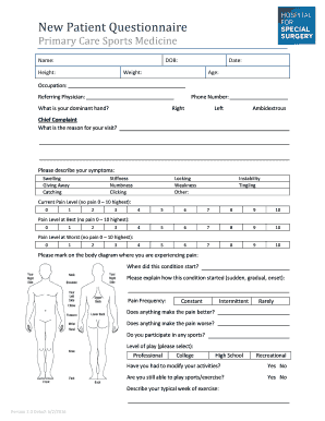  New Patient Questionnaire Hss Edu 2016-2024