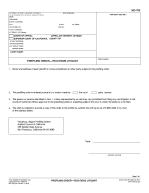  MC 700 Prefiling Order Vexatious Litigant Judicial Council Forms Imperial Courts Ca 2016-2024