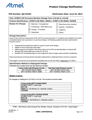 Product Change Notification  Form