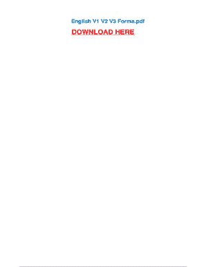 Verb Forms V1 V2 V3 PDF Download