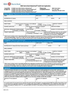 Bmo Harris Credit Card App  Form