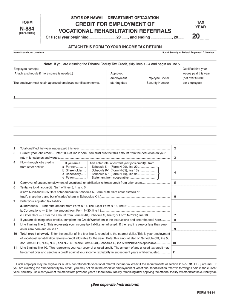  Form N 884, Rev  Forms 2016