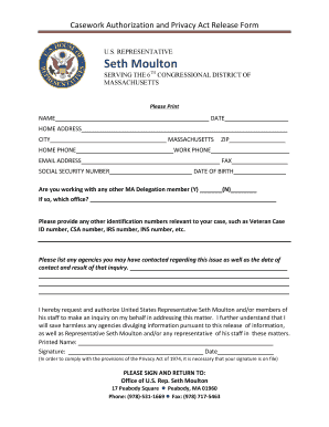 Rep Seth Moulton Privacy Act Release Form 091615 DOCX Moulton House