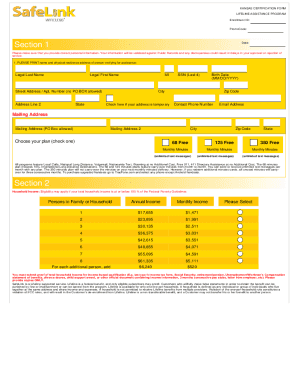 Safelink Recertify  Form