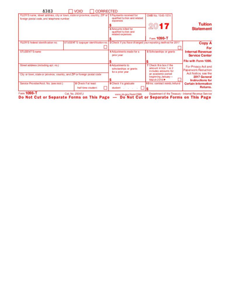  1098 T  Form 2017