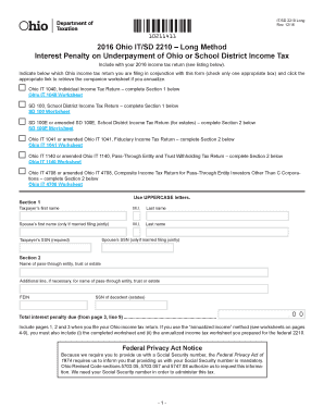  Sd 2210 Form 2016