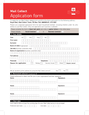 Mail Collect  Form