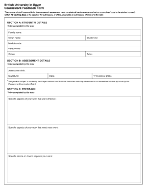 Bue Submission Form