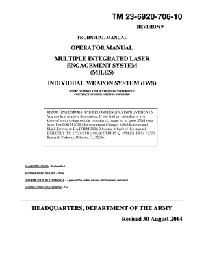 Multiple Integrated Laser Engagement System Miles Technical Manuals  Form