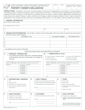 COUNTY of LOS ANGELES JEFFREY PRANG, ASSESSOR OWNERSHIP SERVICES  Form