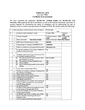 Form 15cb Filled Sample