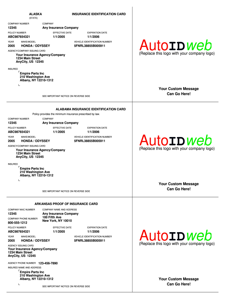 Fake Car Insurance Template Insurance card template geico fake pdf