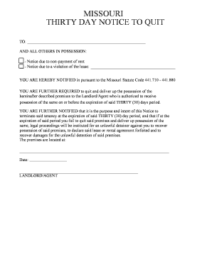 Download Missouri Eviction Notice Form PDF WikiDownload