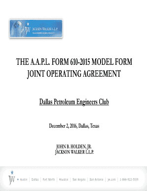 A a P L Form 610 Model Form Operating Agreement