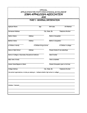 Jowa Application Form