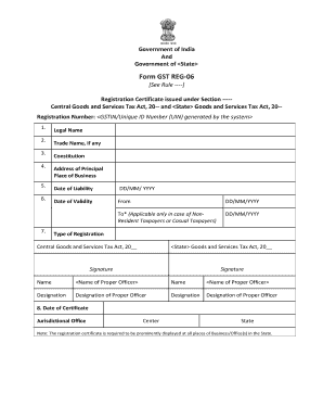 Gst Clearance Certificate Format
