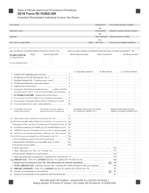  Ri Ammended Income Tax Return 2016-2024