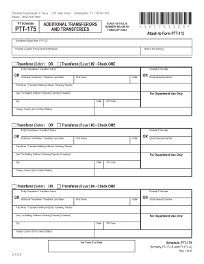 Vermont Ptt Form