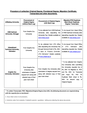 Hnbgu Migration Certificate  Form