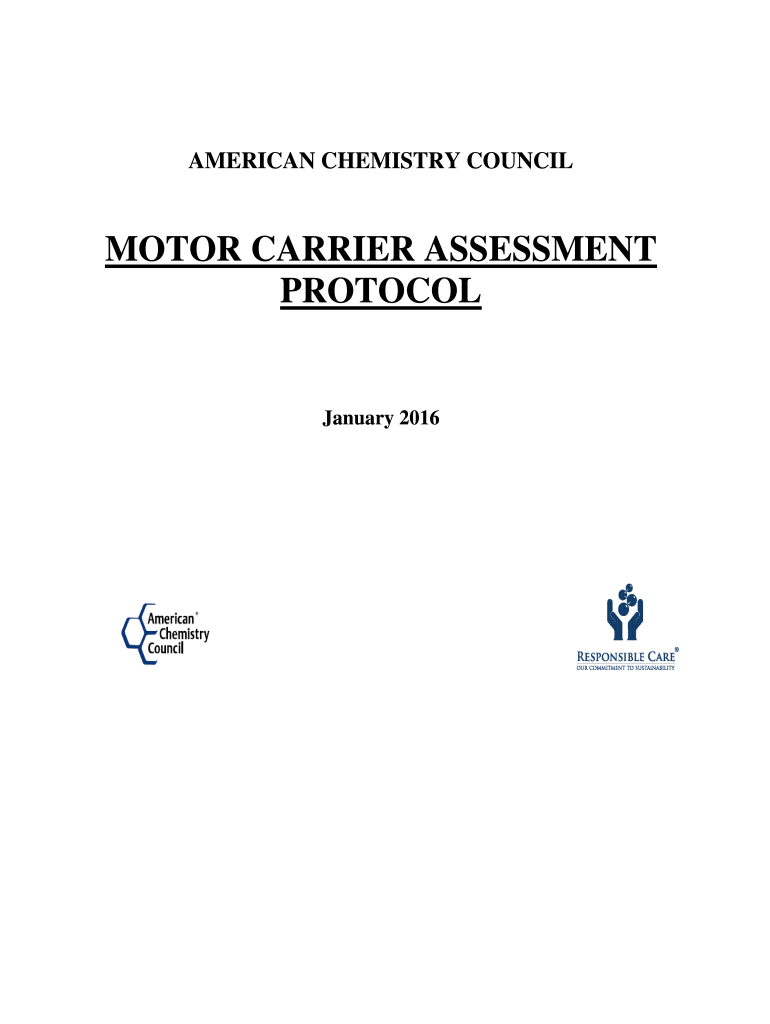 American Chemistry Council Motor Carrier Assesment  Form