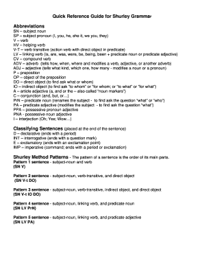 Shurley Grammar PDF  Form