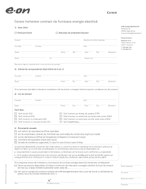 Cerere Reziliere Contract Eon  Form