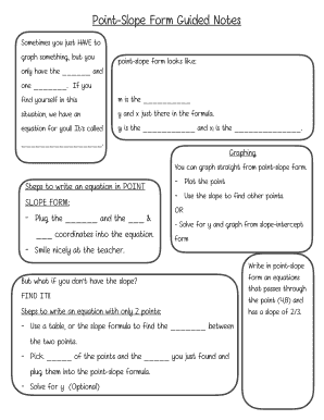 Point Slope Form Notes