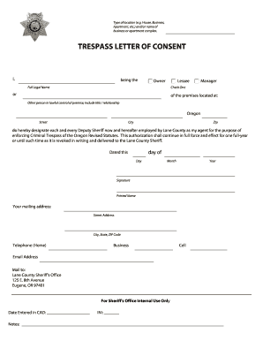  TRESPASS LETTER of CONSENT Lanecounty Org 2016-2024