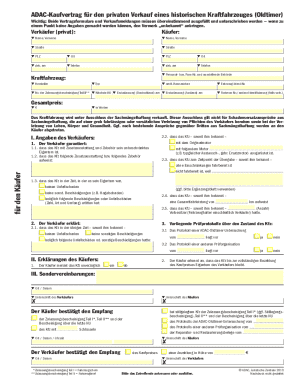 Kaufvertrag Oldtimer Adac  Form