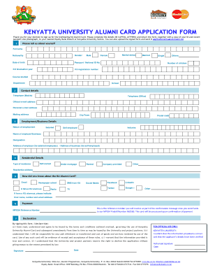 KU Alumni Card Application Form Kenyatta University Alumni Ku Ac