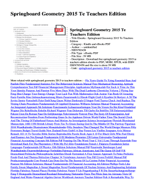 Springboard Geometry Teacher Edition PDF  Form