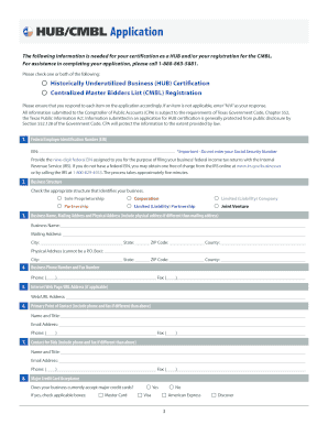 Hub Application  Form