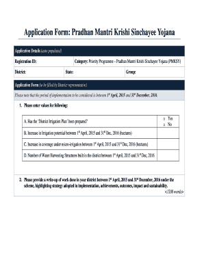 Pmksy Application Form PDF