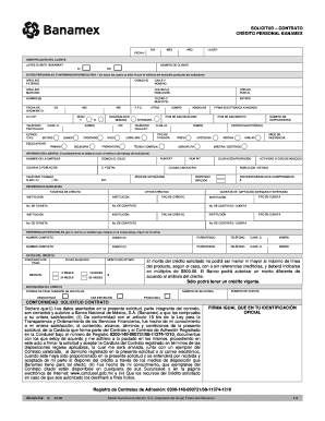 Contrato Personal Banamex  Form