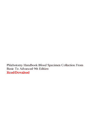 Phlebotomy Handbook 9th Edition PDF Download  Form