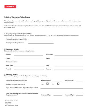 Missing Baggage Claim Form Norwegian No Custhelp Com